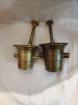 2 Stck alte Mörser Messing incl. Stößel/ Pistill